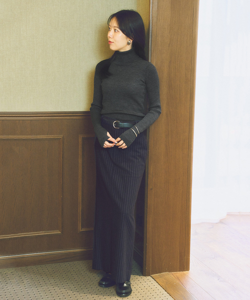 plage（プラージュ）の「bell tight スカート（スカート・レディース・チャコールグレー/ネイビー・38/34）」の4枚目の写真