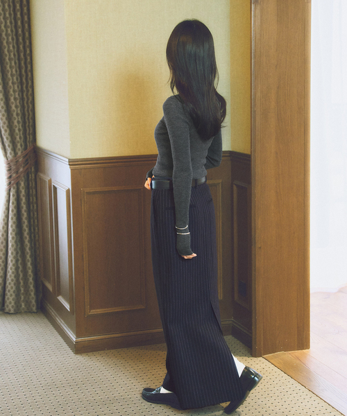 plage（プラージュ）の「bell tight スカート（スカート・レディース・チャコールグレー/ネイビー・38/34）」の6枚目の写真