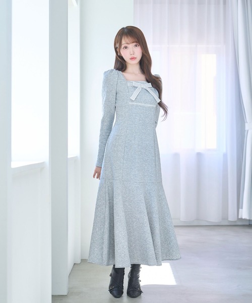 Lace ribbon knit sew one piece（ワンピース）｜Rose Muse（ロゼ