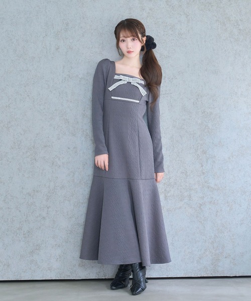 Rose Muse ロゼミューズ front ribbon cami tops front ribbon dress（ワンピース）｜Rose Muse（ロゼミューズ）の