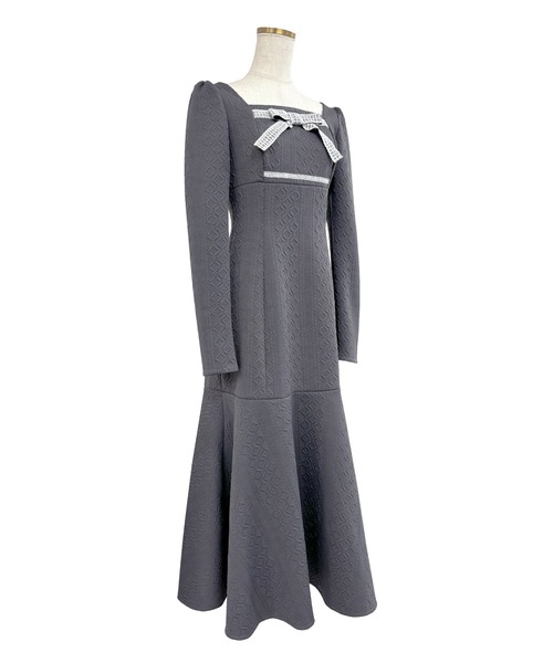 Lace ribbon knit sew one piece（ワンピース）｜Rose Muse（ロゼ