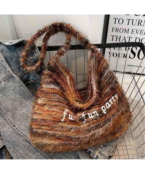 tone(トーン)の「【88eighty-eight】カラフルシャギーボーダーゆったりショルダーバッグ【import】(MA)(ショルダーバッグ・レディース・オレンジ/グリーン/レッド/グレー/ブルー・FREE)」の5枚目の写真