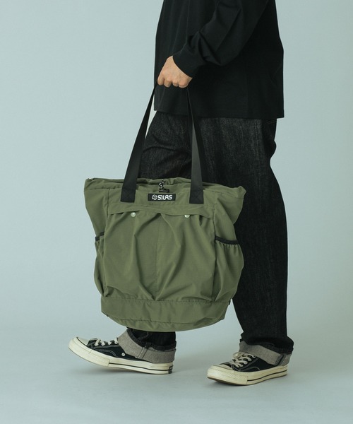 SILAS（サイラス）の「2WAY TOTE（トートバッグ・メンズ・ブラック/オリーブ・ONE SIZE）」の16枚目の写真