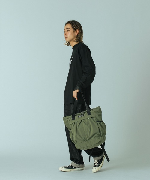 SILAS（サイラス）の「2WAY TOTE（トートバッグ・メンズ・ブラック/オリーブ・ONE SIZE）」の18枚目の写真