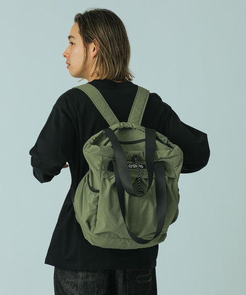 SILAS（サイラス）の「2WAY TOTE（トートバッグ・メンズ・ブラック/オリーブ・ONE SIZE）」の12枚目の写真