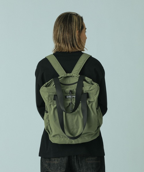 SILAS（サイラス）の「2WAY TOTE（トートバッグ・メンズ・ブラック/オリーブ・ONE SIZE）」の13枚目の写真