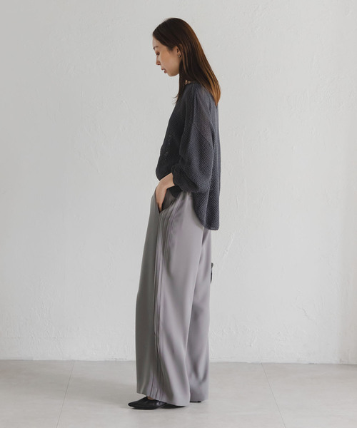 Noble（ノーブル）の「サイドラインピンタックパンツ（スラックス・レディース・ホワイト系その他/ブルー系その他/グレー・36/38/40）」の13枚目の写真