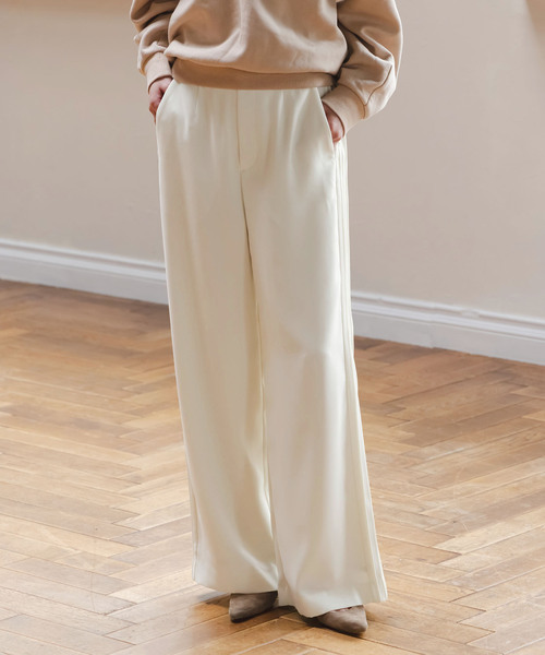 Noble（ノーブル）の「サイドラインピンタックパンツ（スラックス・レディース・ホワイト系その他/ブルー系その他/グレー・36/38/40）」の16枚目の写真