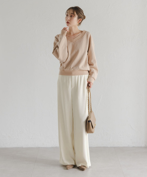 Noble（ノーブル）の「サイドラインピンタックパンツ（スラックス・レディース・ホワイト系その他/ブルー系その他/グレー・36/38/40）」の18枚目の写真