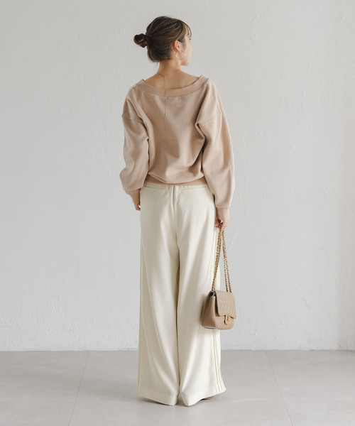 Noble（ノーブル）の「サイドラインピンタックパンツ（スラックス・レディース・ホワイト系その他/ブルー系その他/グレー・36/38/40）」の19枚目の写真