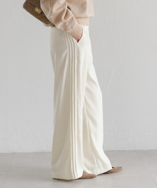 Noble（ノーブル）の「サイドラインピンタックパンツ（スラックス・レディース・ホワイト系その他/ブルー系その他/グレー・36/38/40）」の21枚目の写真