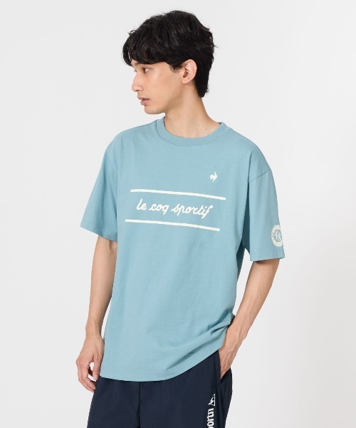 le coq sportif(ルコックスポルティフ)の「【le coq sportif/ルコック】 吸水速乾半袖TフロントデザインTシャツ(Tシャツ/カットソー・メンズ・ブルー/イエロー/ネイビー・L/M/XL)」の2枚目の写真