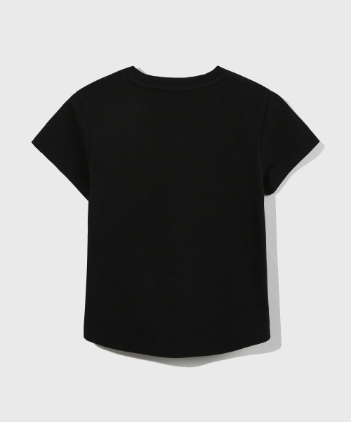 KIIMUIR(キミュア)の「(ウィメンズ) ウォッシュドクロップ半袖Tシャツ_ブラック(Tシャツ/カットソー・レディース・その他・FREE)」の2枚目の写真