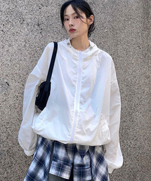 CHICKS（チックス）の「シェルオーバーウィンドブレーカー ホワイト（ナイロンジャケット）」