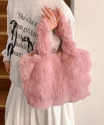 shoppinggo | ファーバッグ ふわふわ ミニトートバッグ もこもこ(トートバッグ)