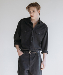 DECOROSO（デコローゾ）の「ウェスタンツーポケットシャツ[ブラック]（シャツ/ブラウス）」