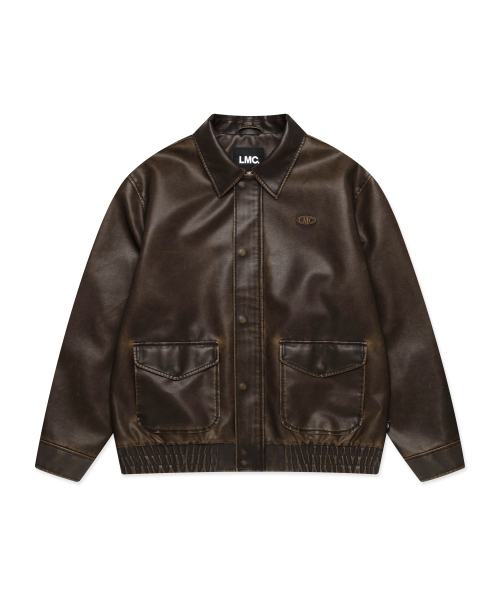 LMCの「G-1 FAUX LEATHER JACKET brown(ライダースジャケット・レディース・その他・S/M/L)」の1枚目の写真