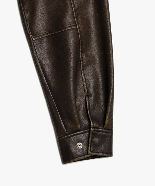 LMCの「G-1 FAUX LEATHER JACKET brown(ライダースジャケット・レディース・その他・S/M/L)」の10枚目の写真