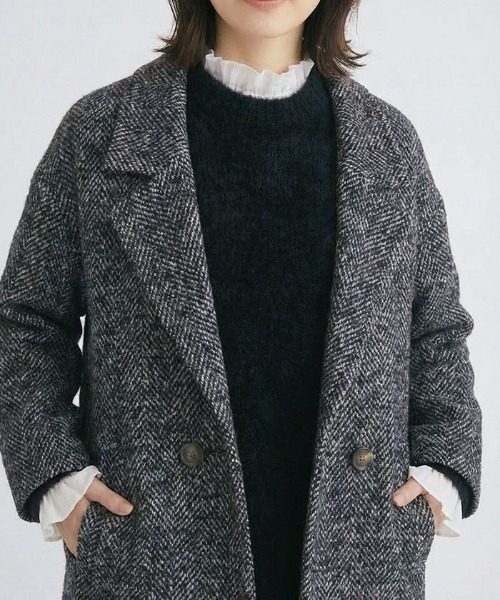 aquagarage(アクアガレージ)の「クリンクルフリルブラウス(シャツ/ブラウス・レディース・ホワイト/グレー系その他/ブラック・L/M)」の15枚目の写真