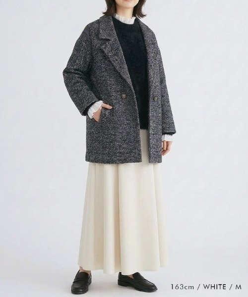 aquagarage(アクアガレージ)の「クリンクルフリルブラウス(シャツ/ブラウス・レディース・ホワイト/グレー系その他/ブラック・L/M)」の16枚目の写真