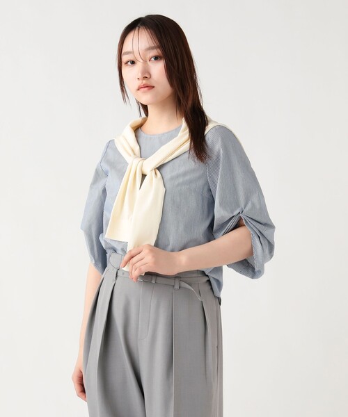 BEAMS HEART（ビームスハート）の「袖ボリューム　ブラウス（シャツ/ブラウス・レディース・その他/オフホワイト/ネイビー/その他1・FREE）」の12枚目の写真