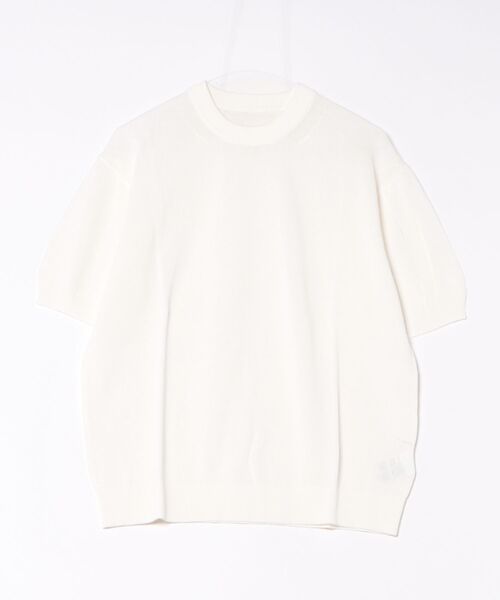 aunt lily(アントリリー)の「エアーフローヤーン ふんわりスリーブ ニットプルオーバー(Tシャツ/カットソー・メンズ・ホワイト/イエロー系その他/ブルーグリーン・L/LL)」の1枚目の写真