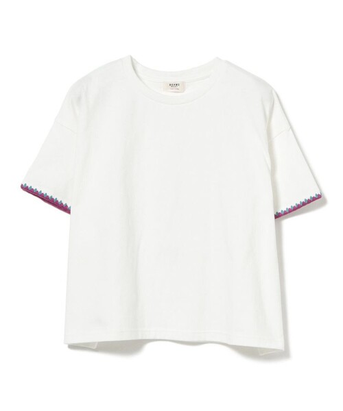 BEAMS HEART(ビームスハート)の「ブランケット 刺繍 プルオーバー(Tシャツ/カットソー・レディース・オフホワイト/グレー/ネイビー・FREE)」の2枚目の写真