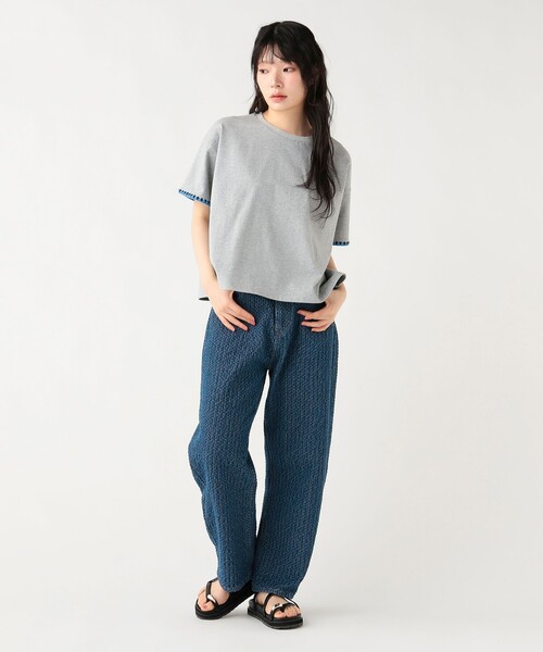 BEAMS HEART(ビームスハート)の「ブランケット 刺繍 プルオーバー(Tシャツ/カットソー・レディース・オフホワイト/グレー/ネイビー・FREE)」の4枚目の写真