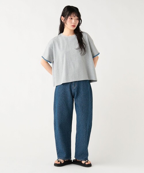 BEAMS HEART(ビームスハート)の「ブランケット 刺繍 プルオーバー(Tシャツ/カットソー・レディース・オフホワイト/グレー/ネイビー・FREE)」の5枚目の写真
