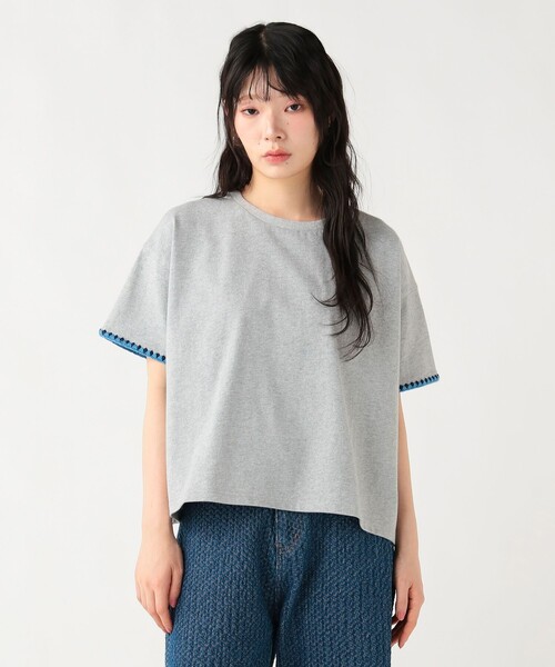 BEAMS HEART(ビームスハート)の「ブランケット 刺繍 プルオーバー(Tシャツ/カットソー・レディース・オフホワイト/グレー/ネイビー・FREE)」の6枚目の写真