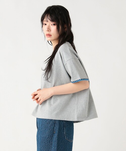 BEAMS HEART(ビームスハート)の「ブランケット 刺繍 プルオーバー(Tシャツ/カットソー・レディース・オフホワイト/グレー/ネイビー・FREE)」の7枚目の写真