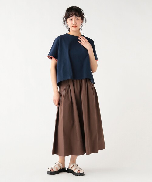 BEAMS HEART(ビームスハート)の「ブランケット 刺繍 プルオーバー(Tシャツ/カットソー・レディース・オフホワイト/グレー/ネイビー・FREE)」の8枚目の写真
