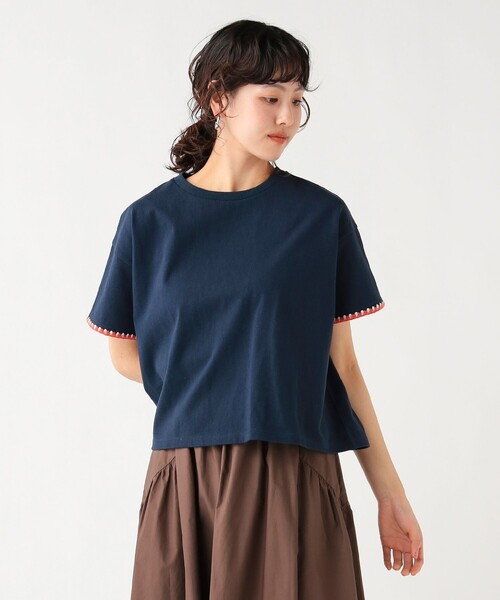 BEAMS HEART(ビームスハート)の「ブランケット 刺繍 プルオーバー(Tシャツ/カットソー・レディース・オフホワイト/グレー/ネイビー・FREE)」の10枚目の写真