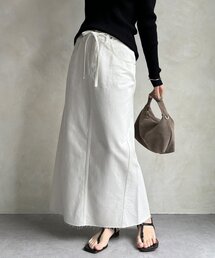 DouDou | 【セットアップ可能】ベルト付デニムタイトスカート(スカート)