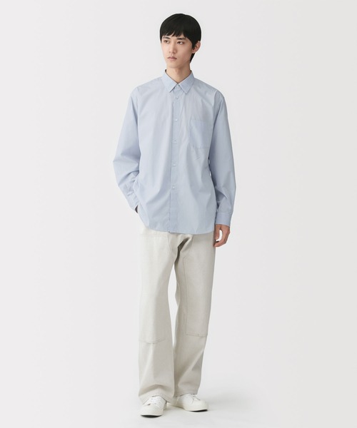 MUJI Labo（ムジラボ）の「〔MUJI Labo〕紳士　ポプリンレギュラーカラーシャツ（シャツ/ブラウス・メンズ・ライトグレー系/ライトブルー/ブルー系1/ブルー系・XL/L/M/S）」の8枚目の写真