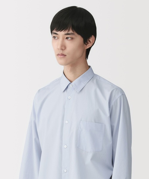MUJI Labo（ムジラボ）の「〔MUJI Labo〕紳士　ポプリンレギュラーカラーシャツ（シャツ/ブラウス・メンズ・ライトグレー系/ライトブルー/ブルー系1/ブルー系・XL/L/M/S）」の11枚目の写真