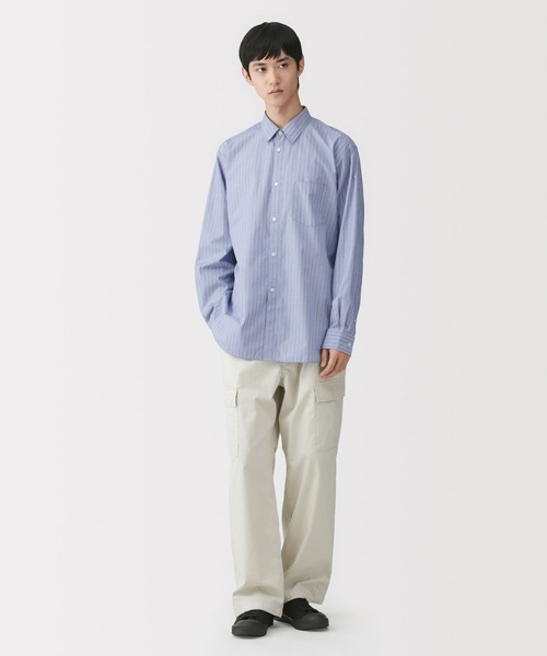 MUJI Labo（ムジラボ）の「〔MUJI Labo〕紳士　ポプリンレギュラーカラーシャツ（シャツ/ブラウス・メンズ・ライトグレー系/ライトブルー/ブルー系1/ブルー系・XL/L/M/S）」の15枚目の写真
