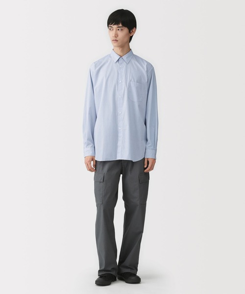 MUJI Labo（ムジラボ）の「〔MUJI Labo〕紳士　ポプリンレギュラーカラーシャツ（シャツ/ブラウス・メンズ・ライトグレー系/ライトブルー/ブルー系1/ブルー系・XL/L/M/S）」の18枚目の写真
