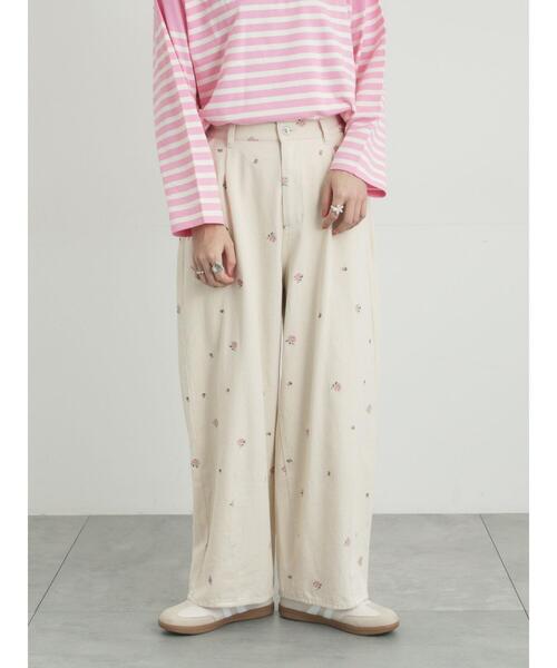 Samansa Mos2（サマンサ モスモス）の「【オーガニックコットン】デニムバレルパンツ（その他パンツ・レディース・キナリ/ブルー/サックスブルー・S/XL/M/L）」の2枚目の写真