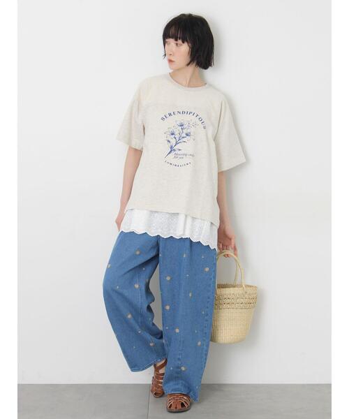 Samansa Mos2(サマンサ モスモス)の「《新色追加》【オーガニックコットン】デニムバレルパンツ(その他パンツ・レディース・キナリ/ブルー/サックスブルー/グレー/ネイビー・S/XL/L/M/SS)」の11枚目の写真