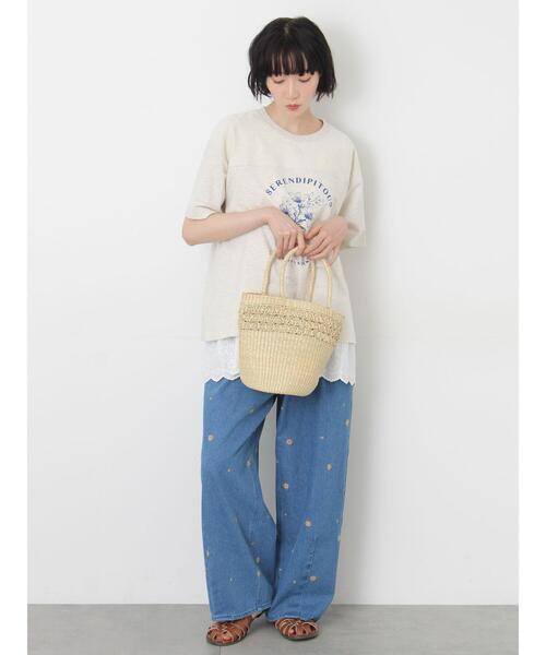 Samansa Mos2（サマンサ モスモス）の「《新色追加》【オーガニックコットン】デニムバレルパンツ（その他パンツ・レディース・キナリ/ブルー/サックスブルー/グレー/ネイビー・S/XL/L/M/SS）」の8枚目の写真