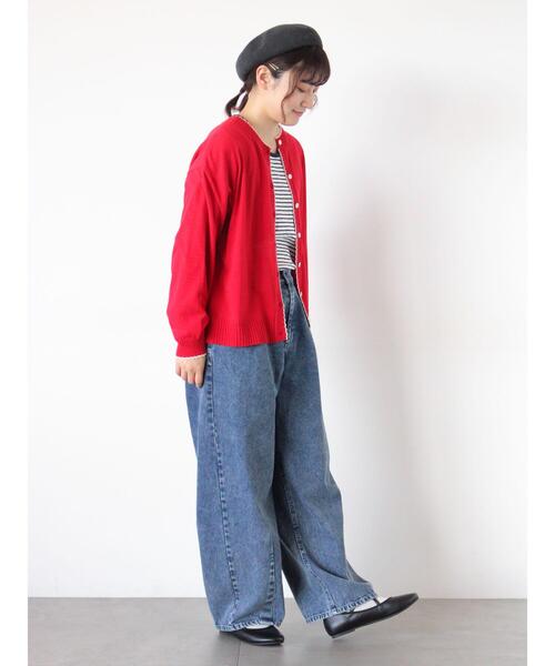 Samansa Mos2（サマンサ モスモス）の「【オーガニックコットン】デニムバレルパンツ（その他パンツ・レディース・キナリ/ブルー/サックスブルー・S/XL/M/L）」の15枚目の写真