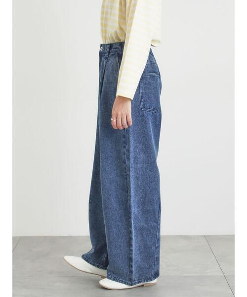 Samansa Mos2（サマンサ モスモス）の「【オーガニックコットン】デニムバレルパンツ（その他パンツ・レディース・キナリ/ブルー/サックスブルー・S/XL/L/M）」の20枚目の写真