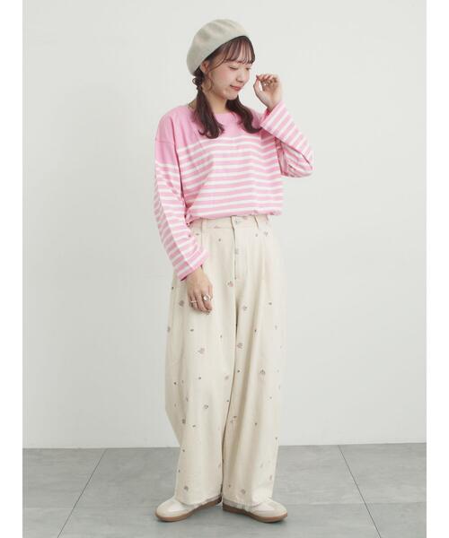 Samansa Mos2（サマンサ モスモス）の「【オーガニックコットン】デニムバレルパンツ（その他パンツ・レディース・キナリ/ブルー/サックスブルー・S/XL/M/L）」の22枚目の写真