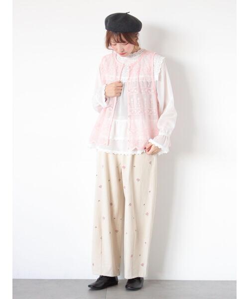 Samansa Mos2（サマンサ モスモス）の「【オーガニックコットン】デニムバレルパンツ（その他パンツ・レディース・キナリ/ブルー/サックスブルー・S/XL/M/L）」の21枚目の写真