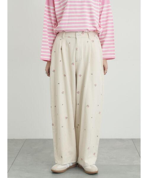 Samansa Mos2（サマンサ モスモス）の「【オーガニックコットン】デニムバレルパンツ（その他パンツ・レディース・キナリ/ブルー/サックスブルー・S/XL/M/L）」の7枚目の写真