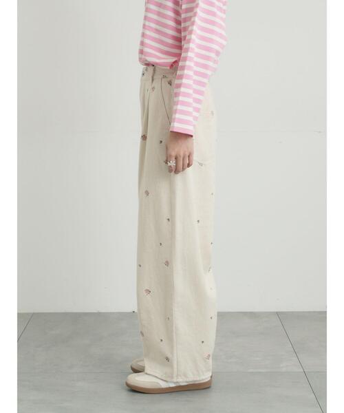 Samansa Mos2（サマンサ モスモス）の「【オーガニックコットン】デニムバレルパンツ（その他パンツ・レディース・キナリ/ブルー/サックスブルー・S/XL/M/L）」の13枚目の写真