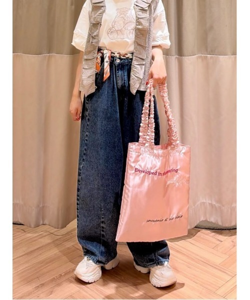 Samansa Mos2(サマンサ モスモス)の「《新色追加》【オーガニックコットン】デニムバレルパンツ(その他パンツ・レディース・キナリ/ブルー/サックスブルー/グレー/ネイビー・S/XL/L/M/SS)」の8枚目の写真