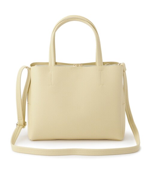 SHOO・LA・RUE(シューラルー)の「【2WAY】上品きれい 金具ベルトトートバッグ(トートバッグ・レディース・ナチュラル/イエロー/ブラック・00)」の20枚目の写真