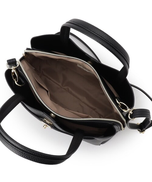 SHOO・LA・RUE(シューラルー)の「【2WAY】上品きれい 金具ベルトトートバッグ(トートバッグ・レディース・ナチュラル/イエロー/ブラック・00)」の11枚目の写真